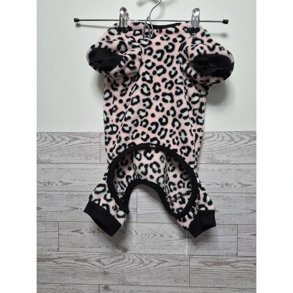 PET POSSE Pink Leopard Dog Pajamas Size Medium